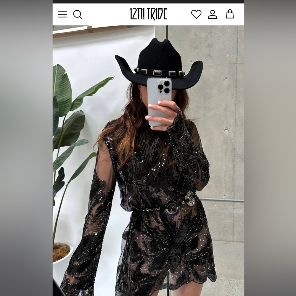 Black sequin dress